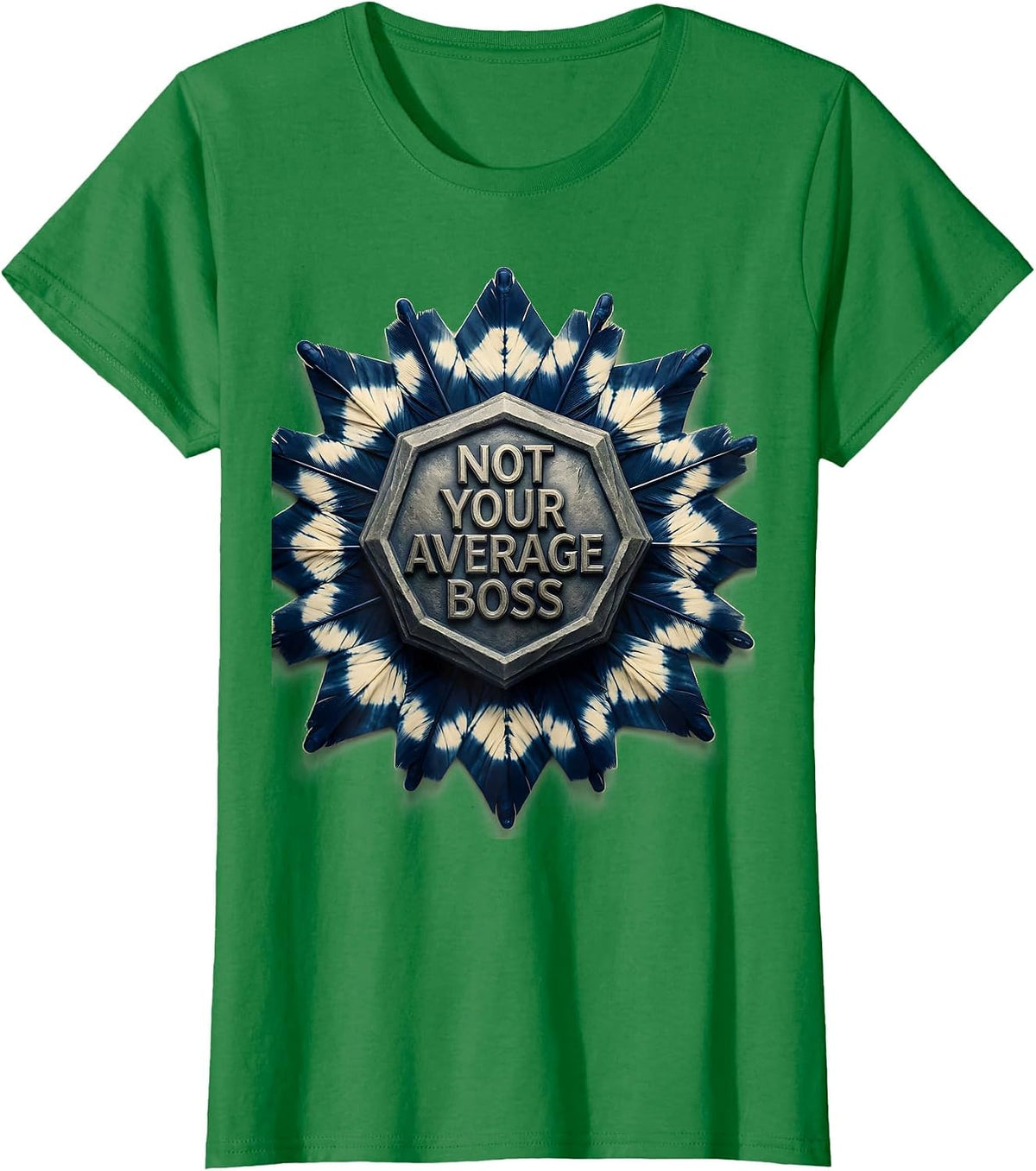 Women's Not Your Average Boss Leadership Graphic Design T-Shirt - Kelly Green