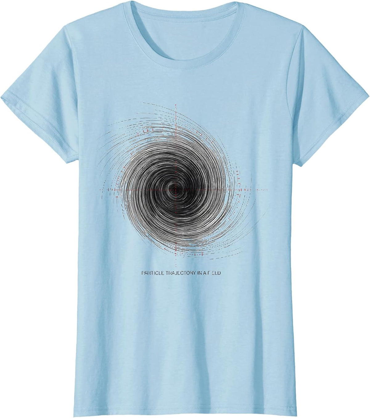 Particle Trajectory In A Field Funny Science Quantum Physics T-Shirt - Baby Blue