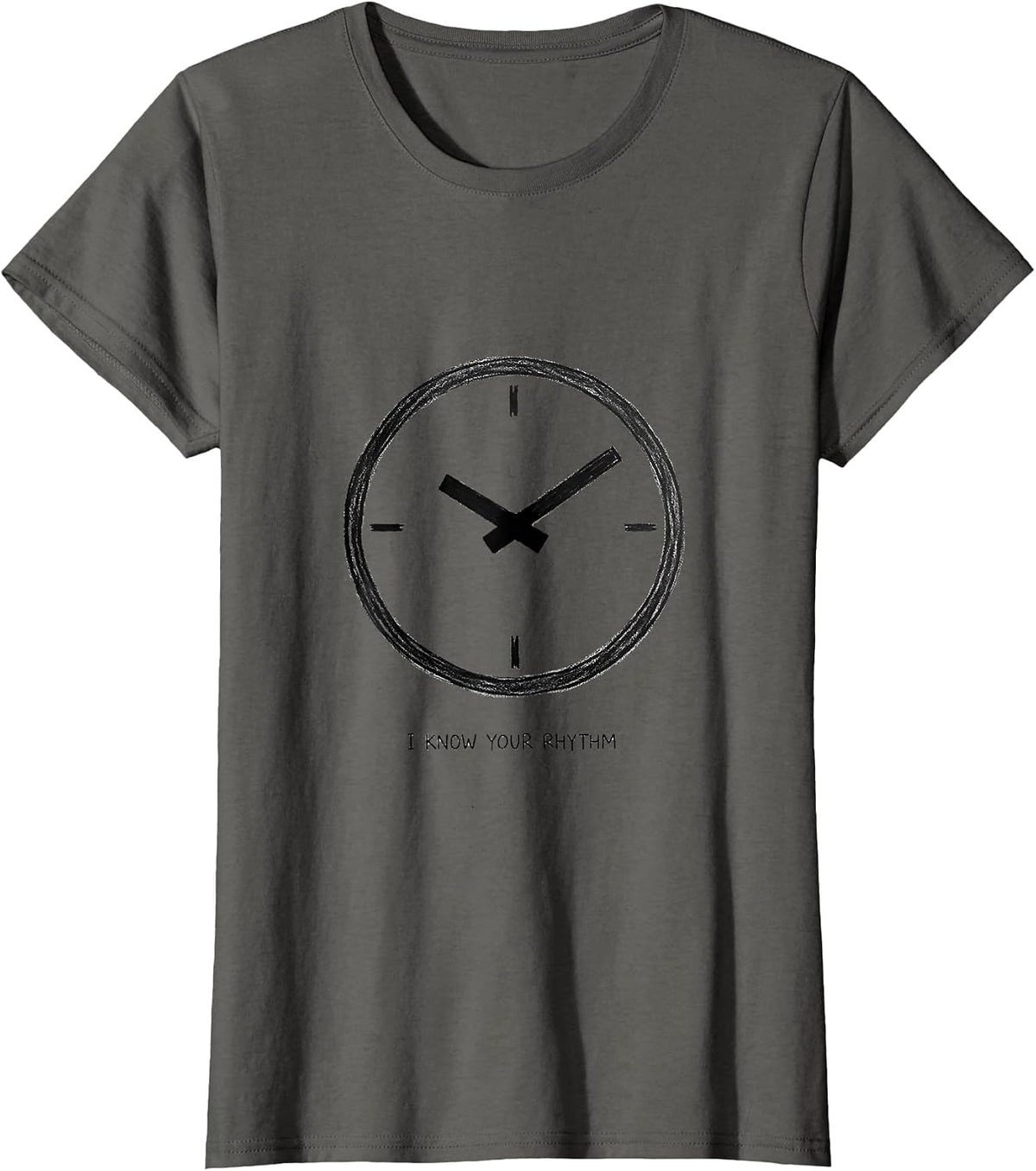 Women's I Know Your Rhythm Minimalist Dialysis Nurse Technician T-Shirt - Asphalt Grey