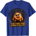 Tung Tung Tung Sahur is Calling Funny Italian Brainrot T-Shirt - Royal Blue