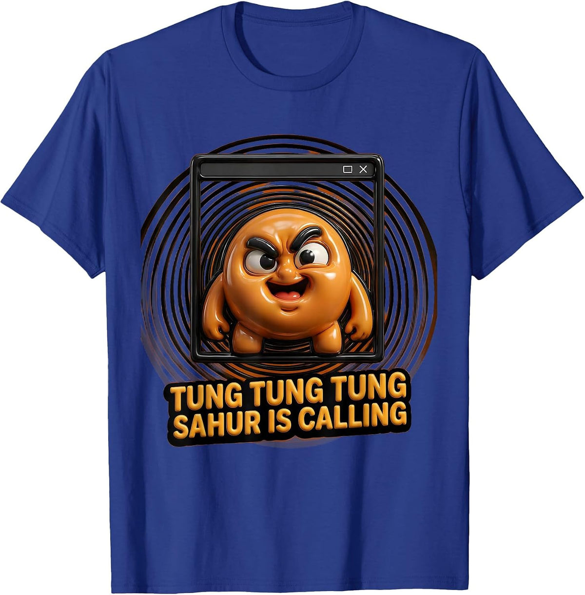 Tung Tung Tung Sahur is Calling Funny Italian Brainrot T-Shirt - Royal Blue