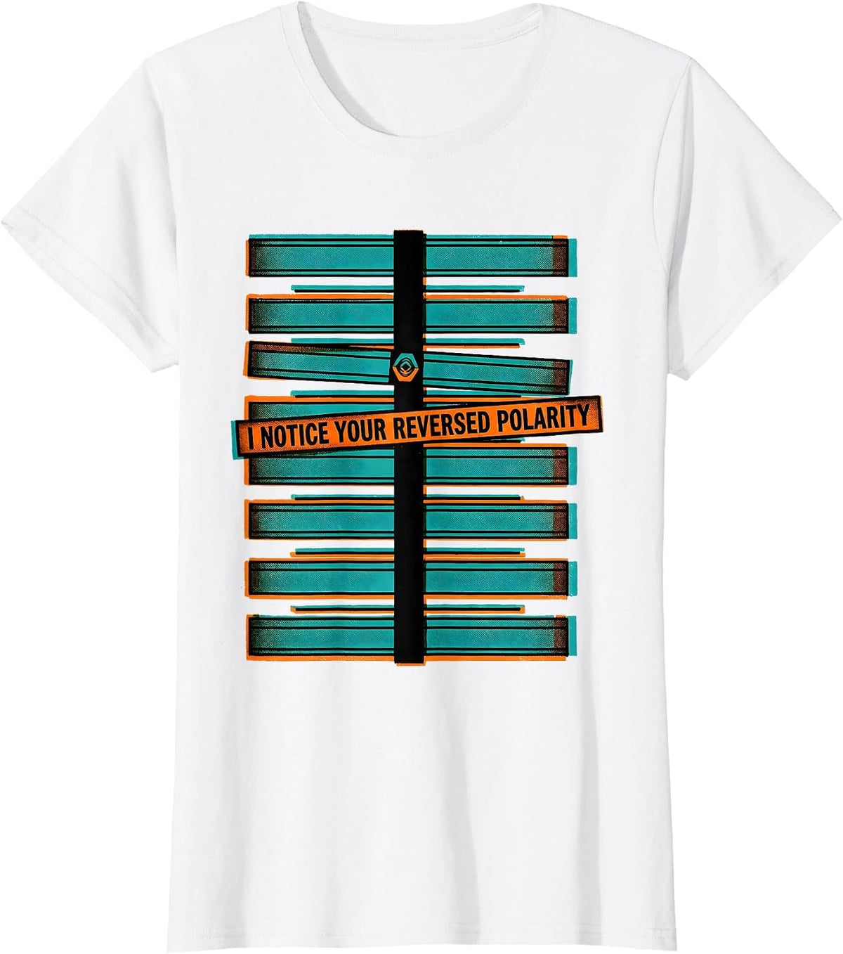 I Notice Your Reversed Polarity Funny Electrician Engineer T-Shirt - White