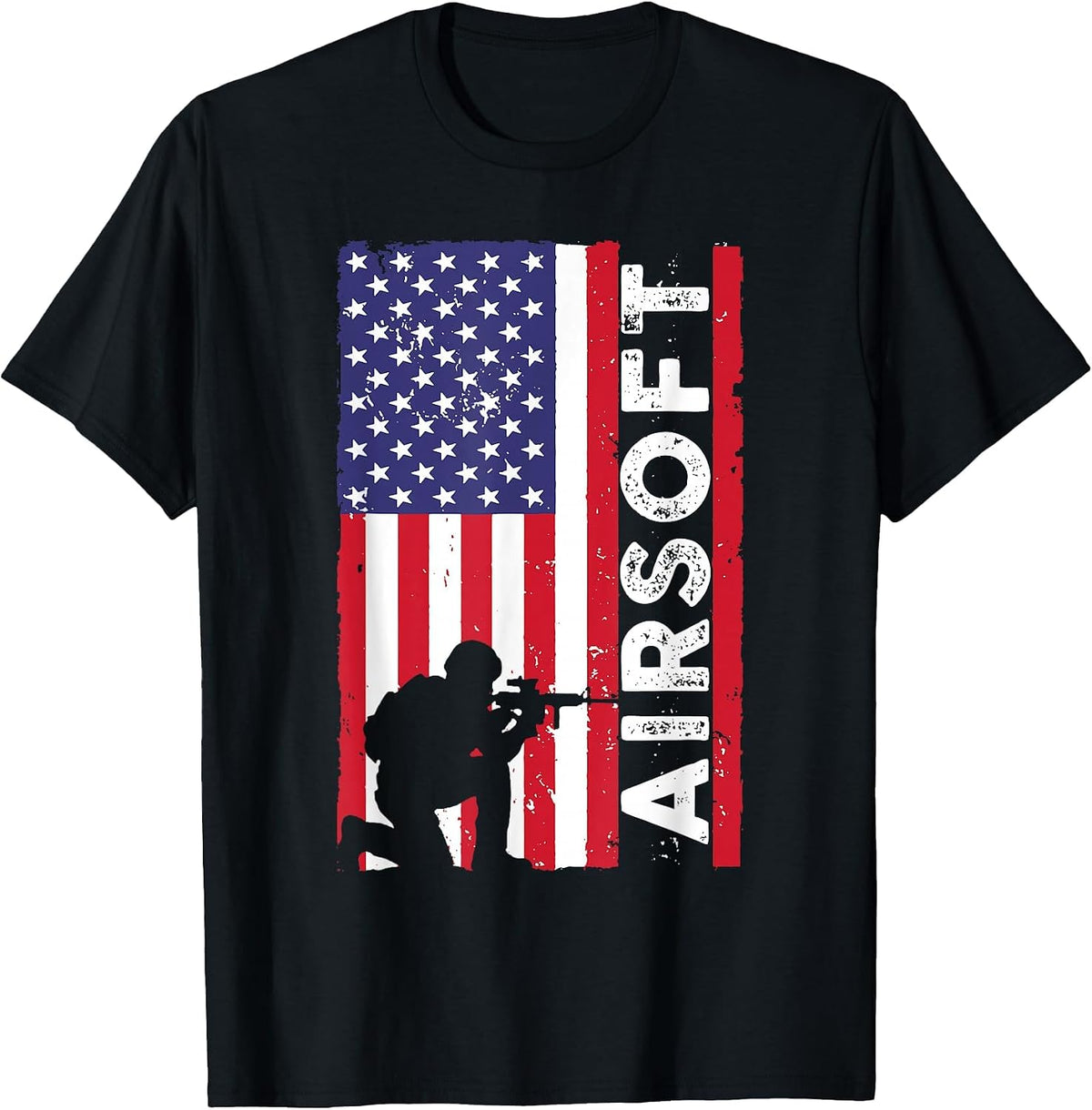 Cute Airsoft Art for Men Women Kids Airsoft Player Airsofter T-Shirt - Black