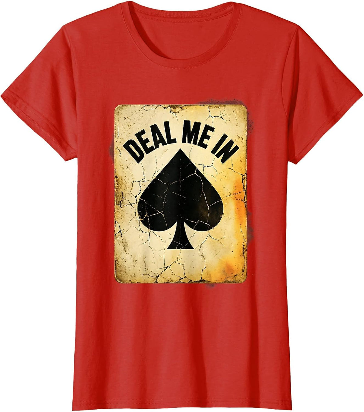 Deal Me In Poker Graphic for Card Players T-Shirt - Red