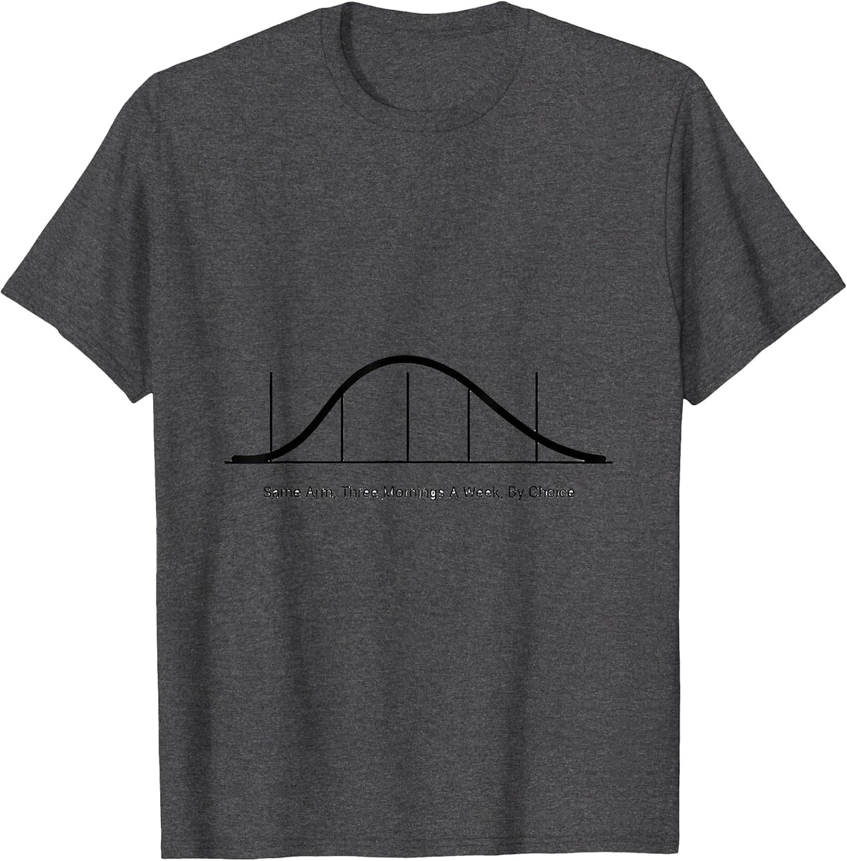 Men's Same Arm Three Mornings A Week By Choice Dialysis Nurse T-Shirt - Dark Heather Grey