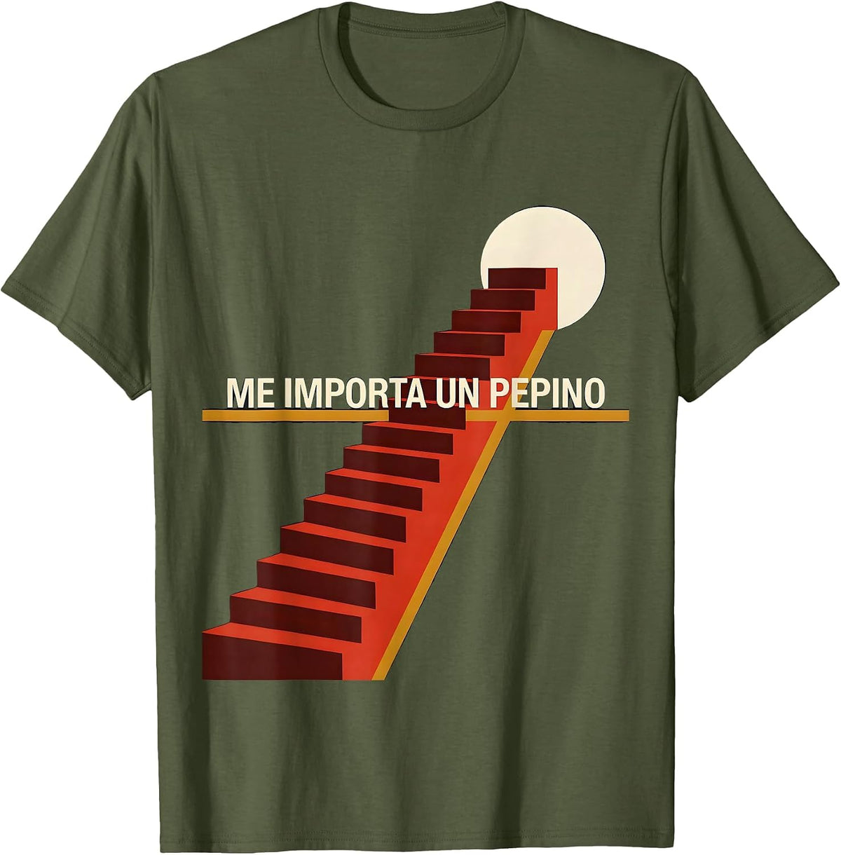 Men's Me Importa Un Pepino Funny Spanish Slang Latino Heritage T-Shirt - Olive Green