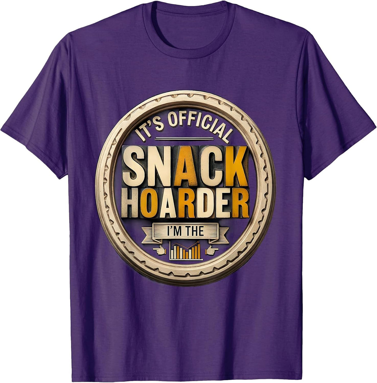 Men's It's Official I'm The Snack Hoarder Funny Family Dad Gift T-Shirt - Purple