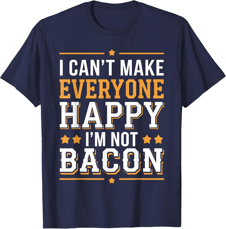 Funny Bacon Design for Men Women Adult Meat Pork Lover Bacon T-Shirt - Navy Blue