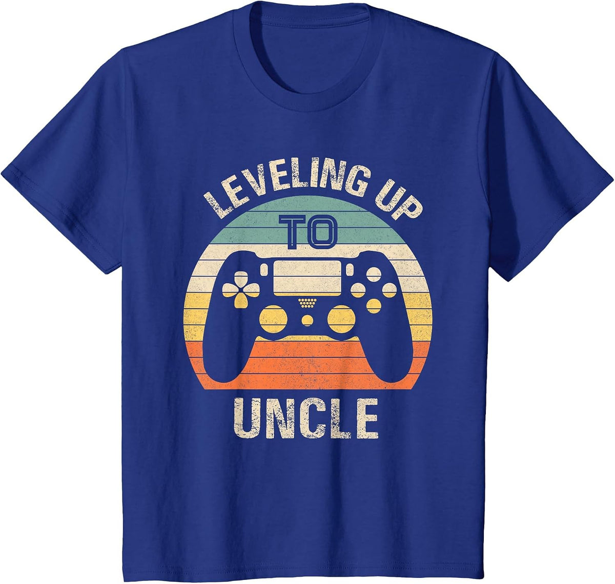 Leveling up to Uncle 2027 Funny Video Gamer Vintage Men T-Shirt - Royal Blue