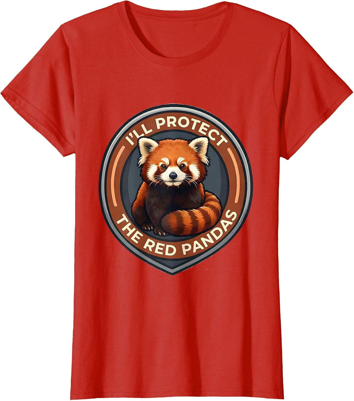 Women's I'll Protect The Red Pandas Cute Kawaii Animal Lover Retro T-Shirt - Red