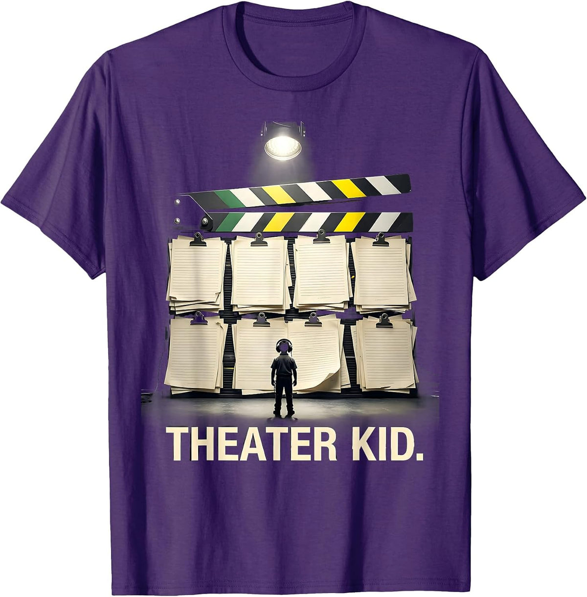 Backstage Callboard Theater Kid Drama Club Humor T-Shirt - Purple