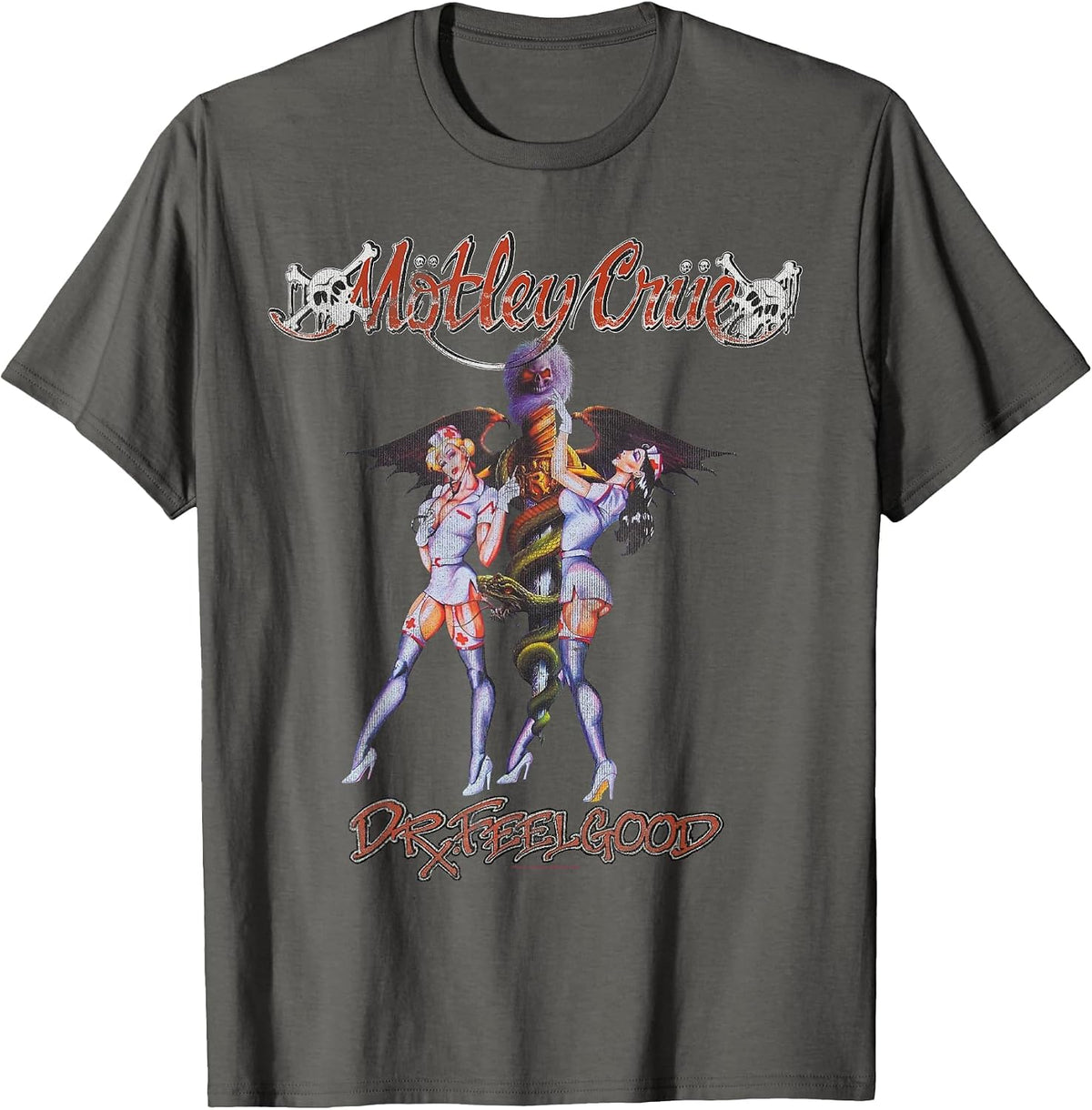 Mötley Crüe Dr. Feelgood T-Shirt - Asphalt Grey