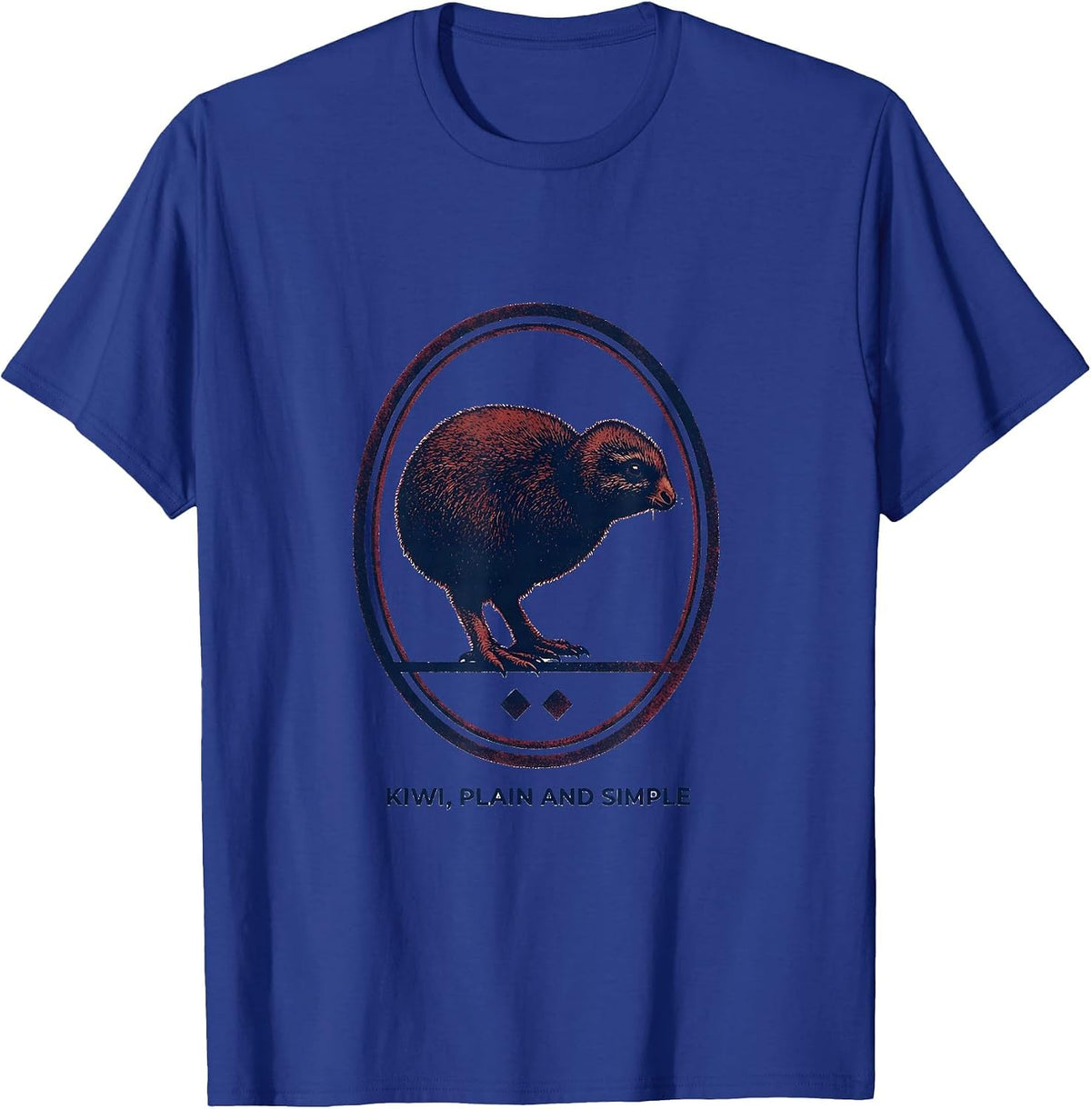 Kiwi Plain And Simple New Zealand Rugby Haka Pride T-Shirt - Royal Blue