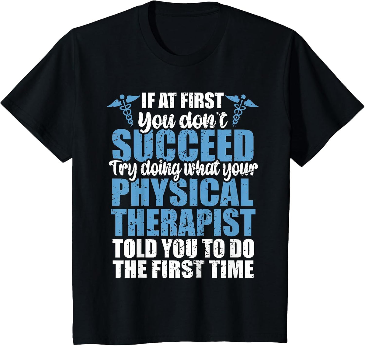 Funny Physical Therapy PT, Retro Physical Therapist T-Shirt - Black