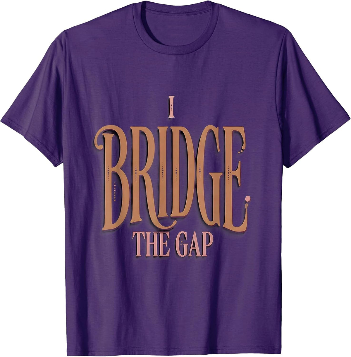 Men's I Bridge The Gap Paraprofessional Design T-Shirt - Purple