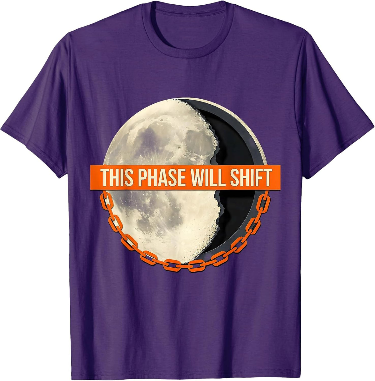 This Phase Will Shift Stencil Moon Phase Astronomy Gift T-Shirt - Purple