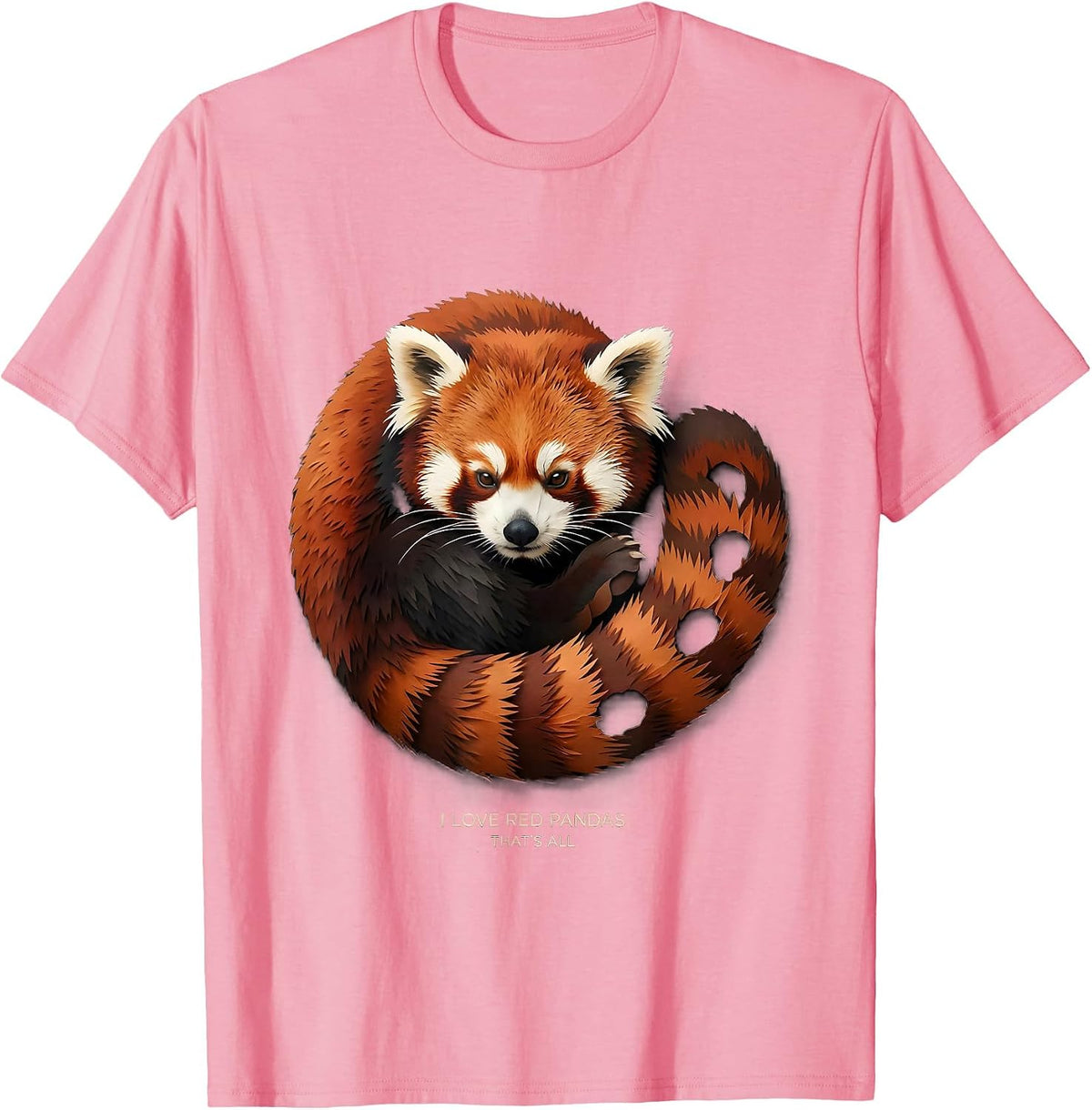 Men's I Love Red Pandas That's All Cute Animal Lover Gift T-Shirt - Pink