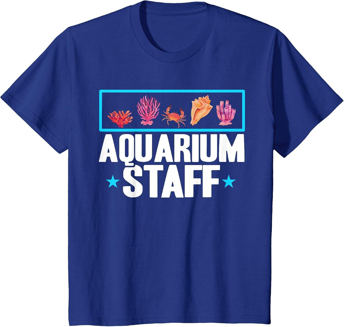 Aquarium Staff Aquarist Aquarium Saltwater Fish Tank T-Shirt - Royal Blue