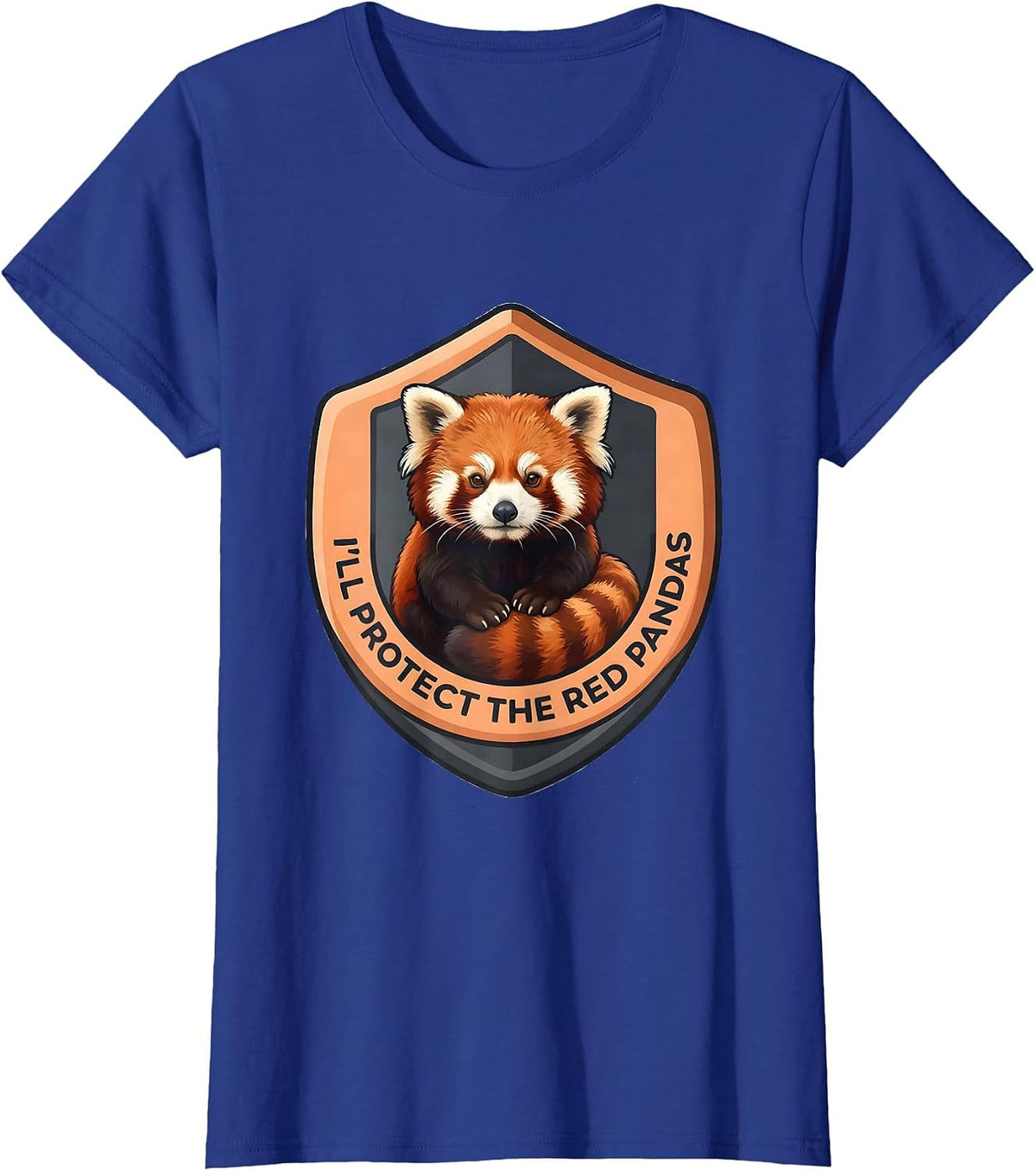 Women's I'll Protect The Red Pandas Cute Kawaii Animal Lover Retro T-Shirt - Royal Blue
