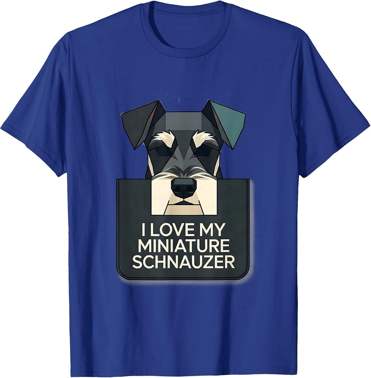 I Love My Miniature Schnauzer Funny Schnauzer Lover Gift T-Shirt - Royal Blue