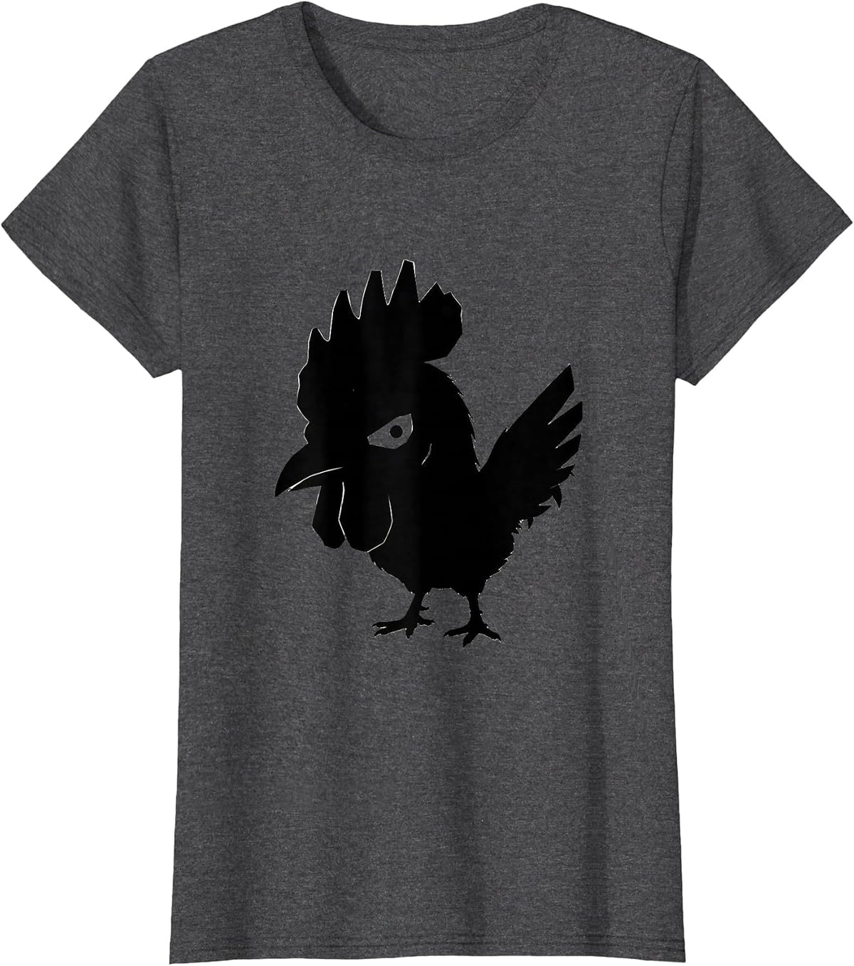 Women's Chicken Head Funny Chicken Lover Farm Animal Humor T-Shirt - Dark Heather Grey
