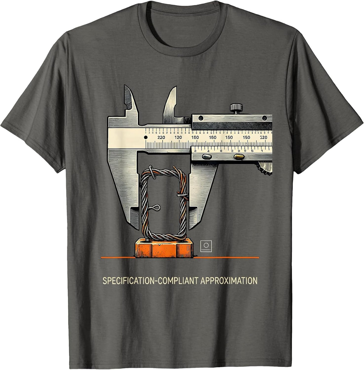 Specification-Compliant Approximation Funny Engineer T-Shirt - Asphalt Grey