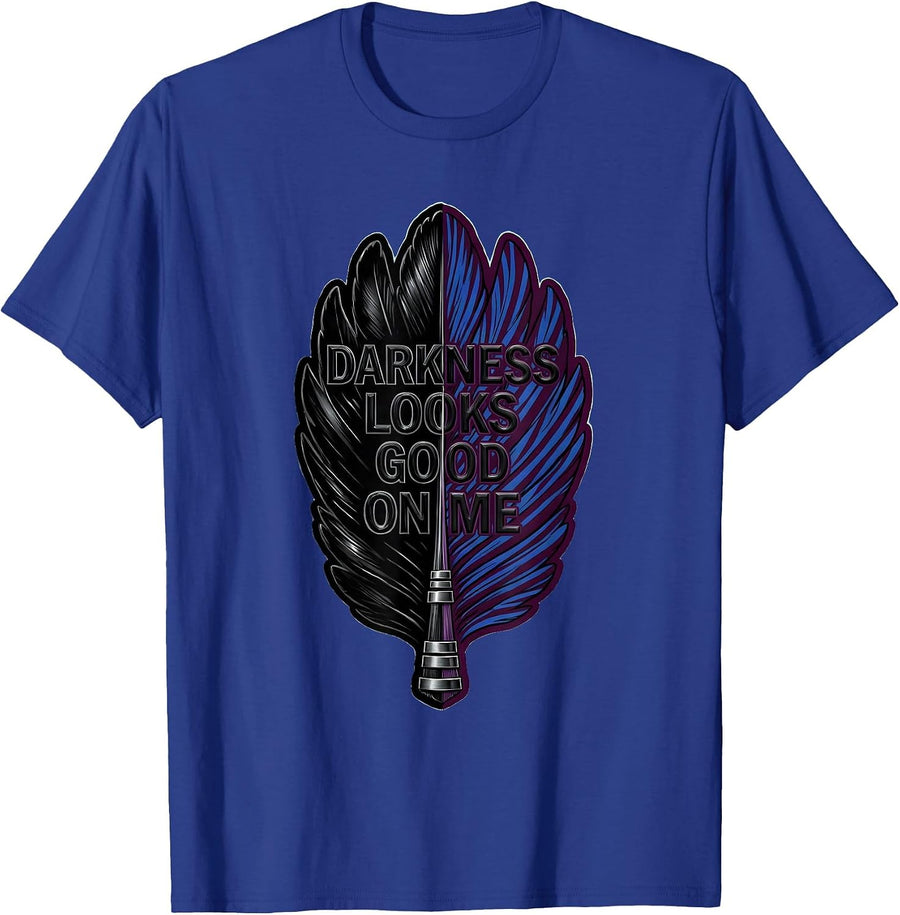Darkness Looks Good On Me Raven Design T-Shirt - Royal Blue