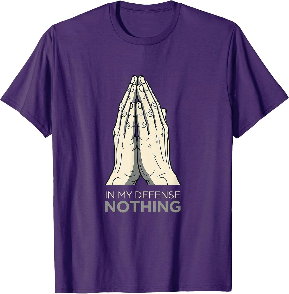 In My Defense Nothing Funny Men's Humor Design T-Shirt - Purple