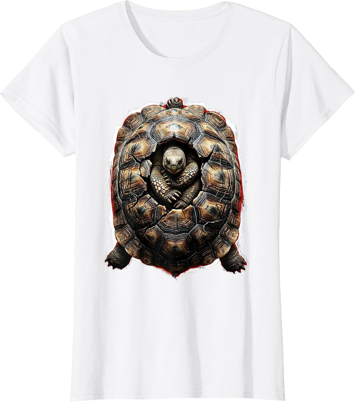 We Do Not Care Club Tortoise Napping in Shell T-Shirt - White