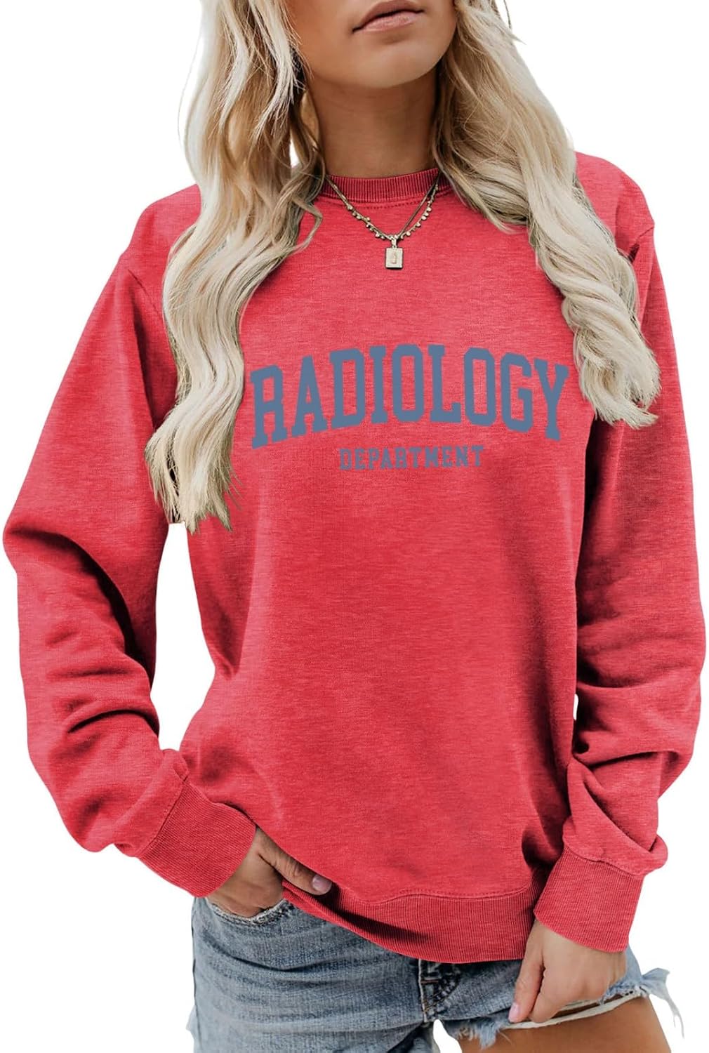 Radiology Department Sweatshirt For Women - Red
