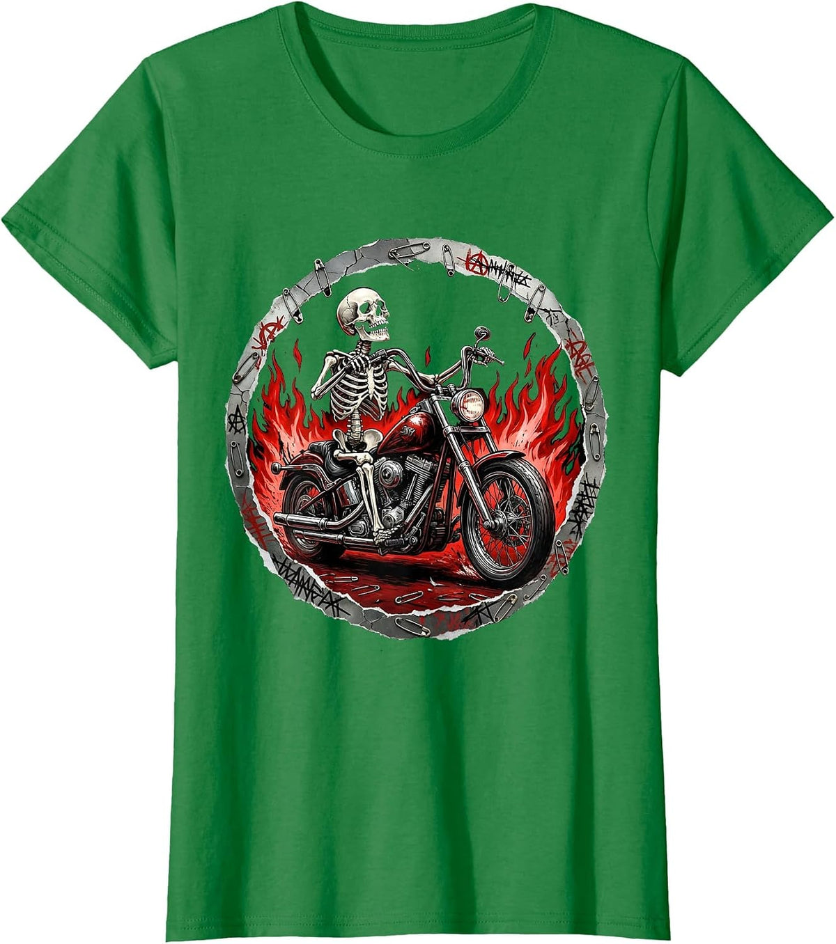 Halloween Skeleton Women Gothic Punk Attitude T-Shirt - Purple-womb With a View V7