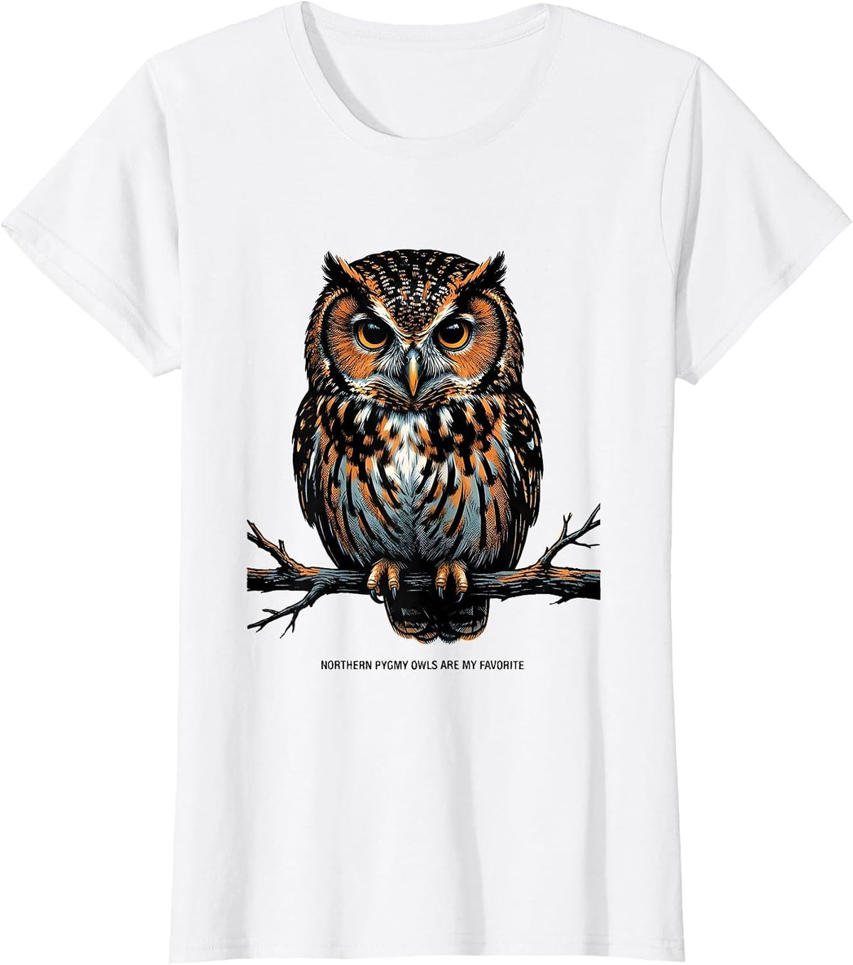 Northern Pygmy Owls Are My Favorite Funny Owl Lover Retro T-Shirt - White