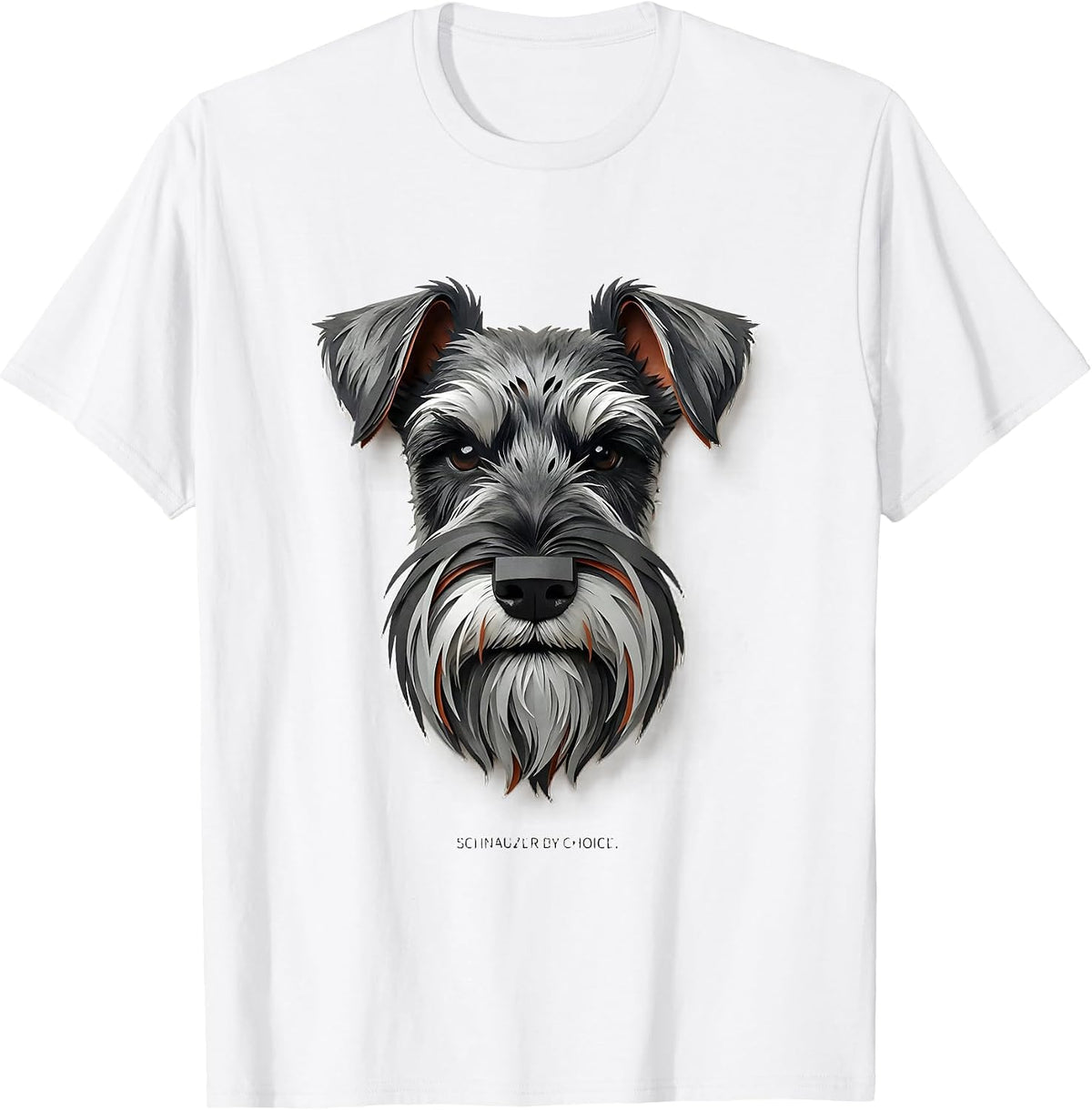 Men's Schnauzer By Choice Funny Miniature Schnauzer Lover Gift T-Shirt - White