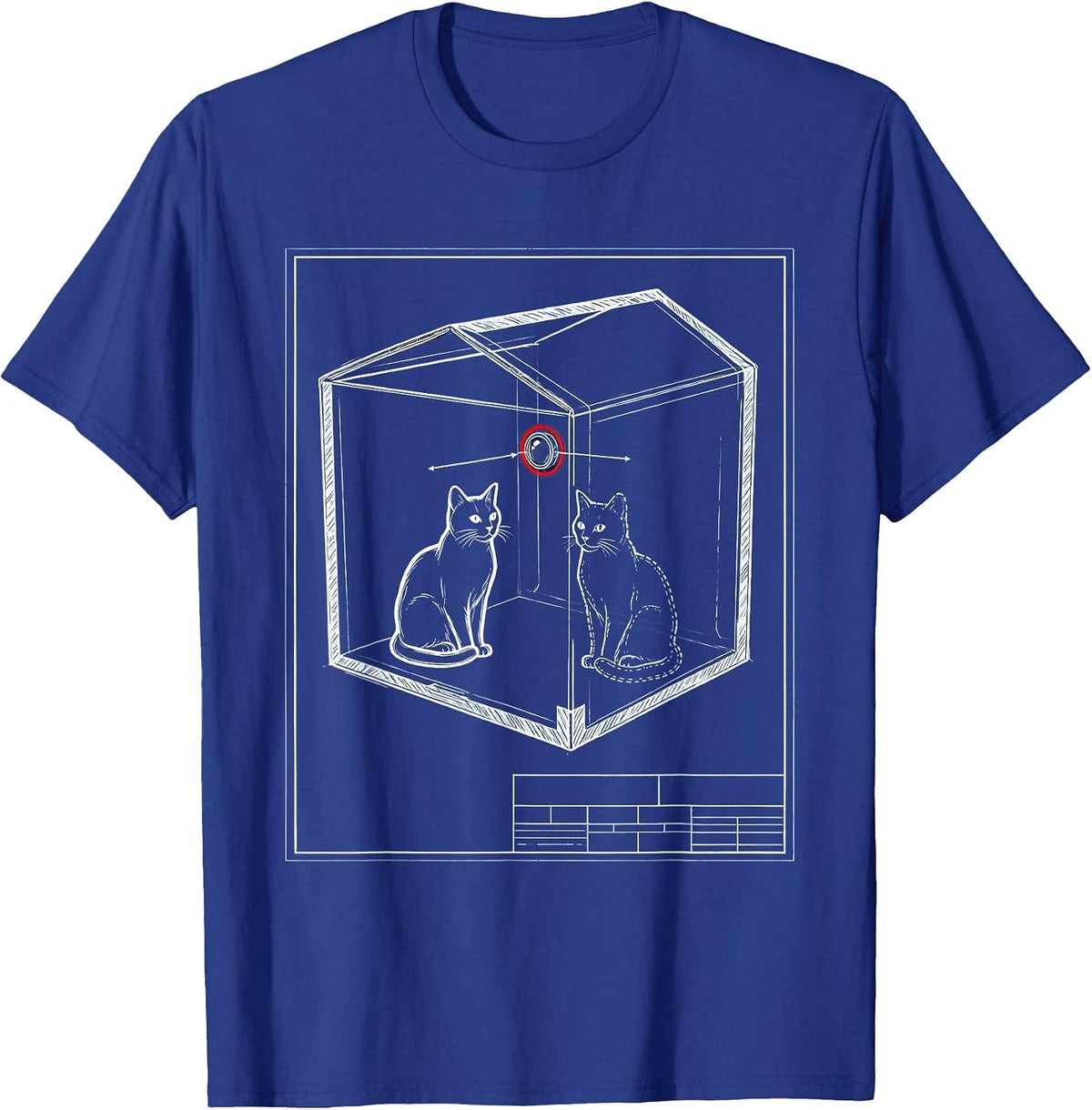 Men's Schrödingers Cat Quantum Physics Humor Science Enthusiast T-Shirt - Royal Blue