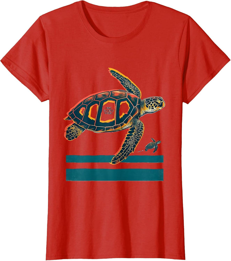Women's I Have Sea Turtle Patience Funny Sea Turtle Lover Ocean T-Shirt - Red