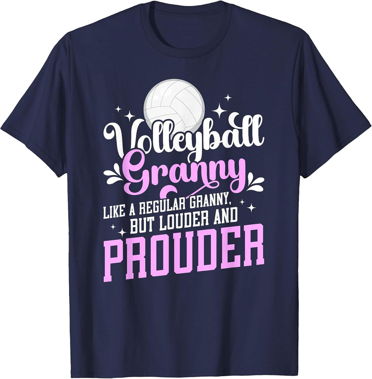 Volleyball Granny of A Volleyball Player Granny Definition T-Shirt - Navy Blue
