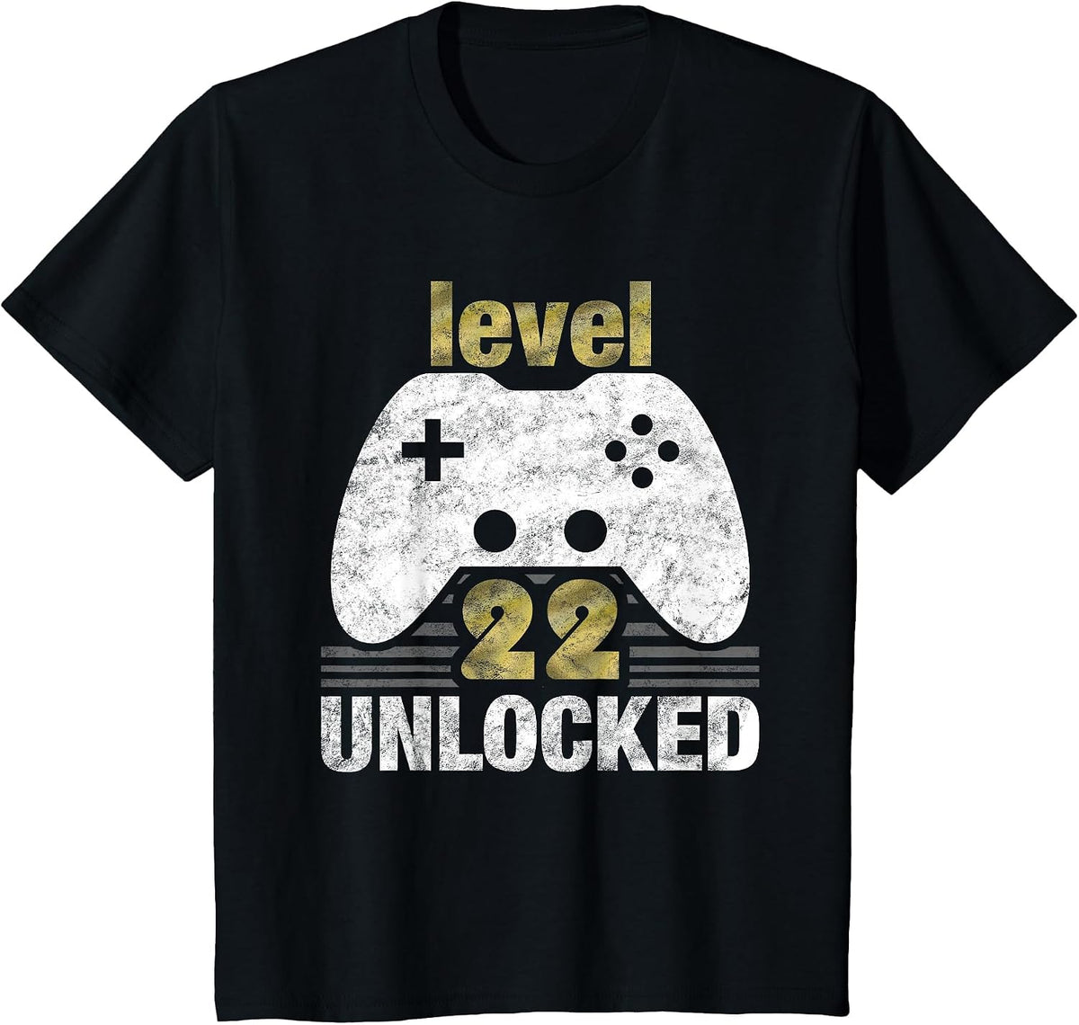 Level 22 Unlocked 22nd Birthday Gamer Men T-Shirt - Black