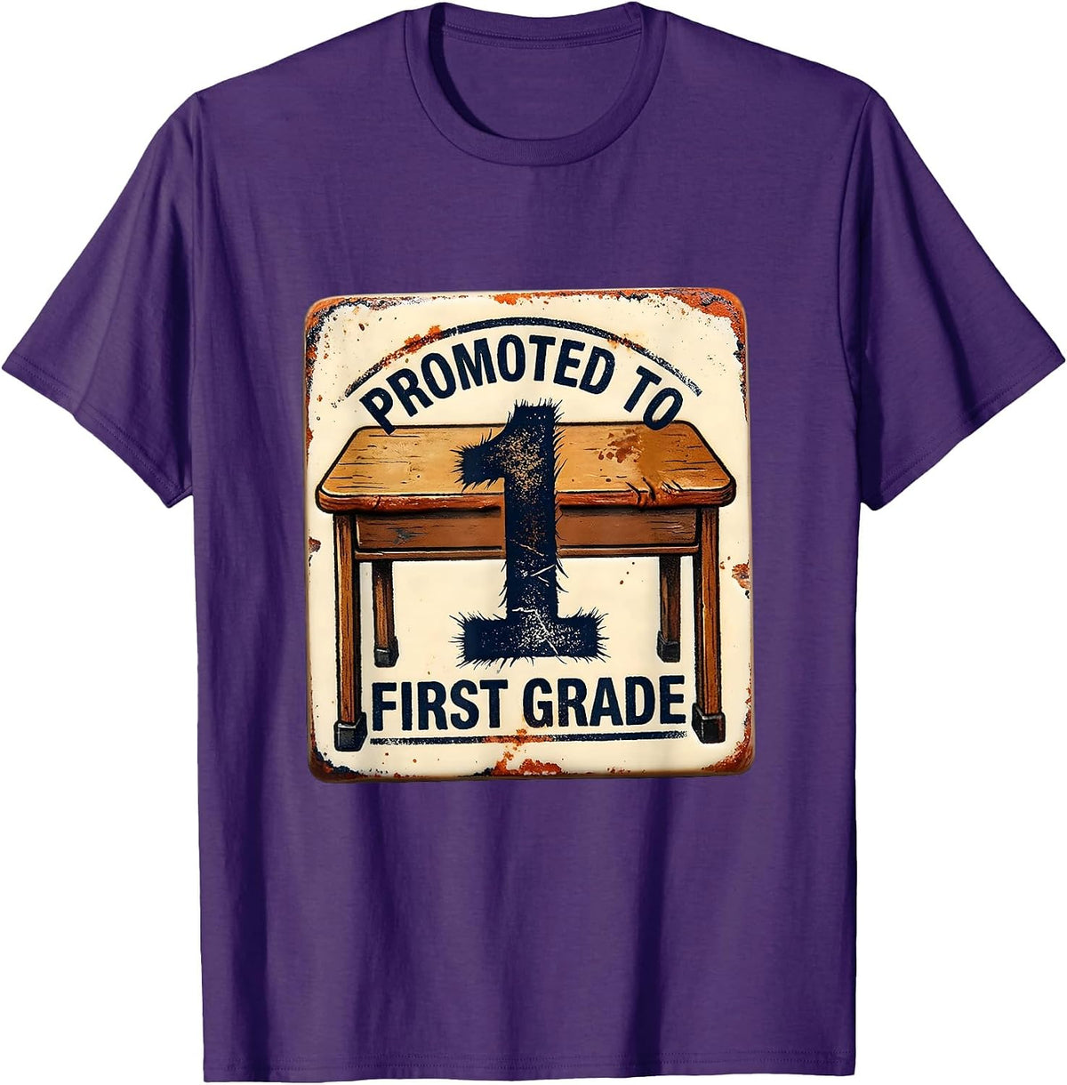 Men's Promoted To First Grade Cute First Day Of School Kids T-Shirt - Purple