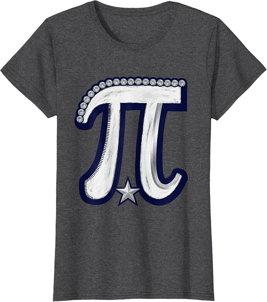 Women's Math Equations Chalkboard College Graphic Tee T-Shirt - Dark Heather Grey