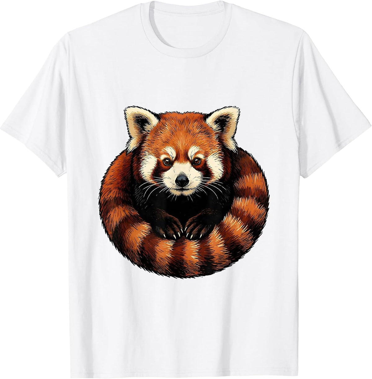 Men's Red Panda Bust Cute Animal Lover Novelty Gift T-Shirt - White