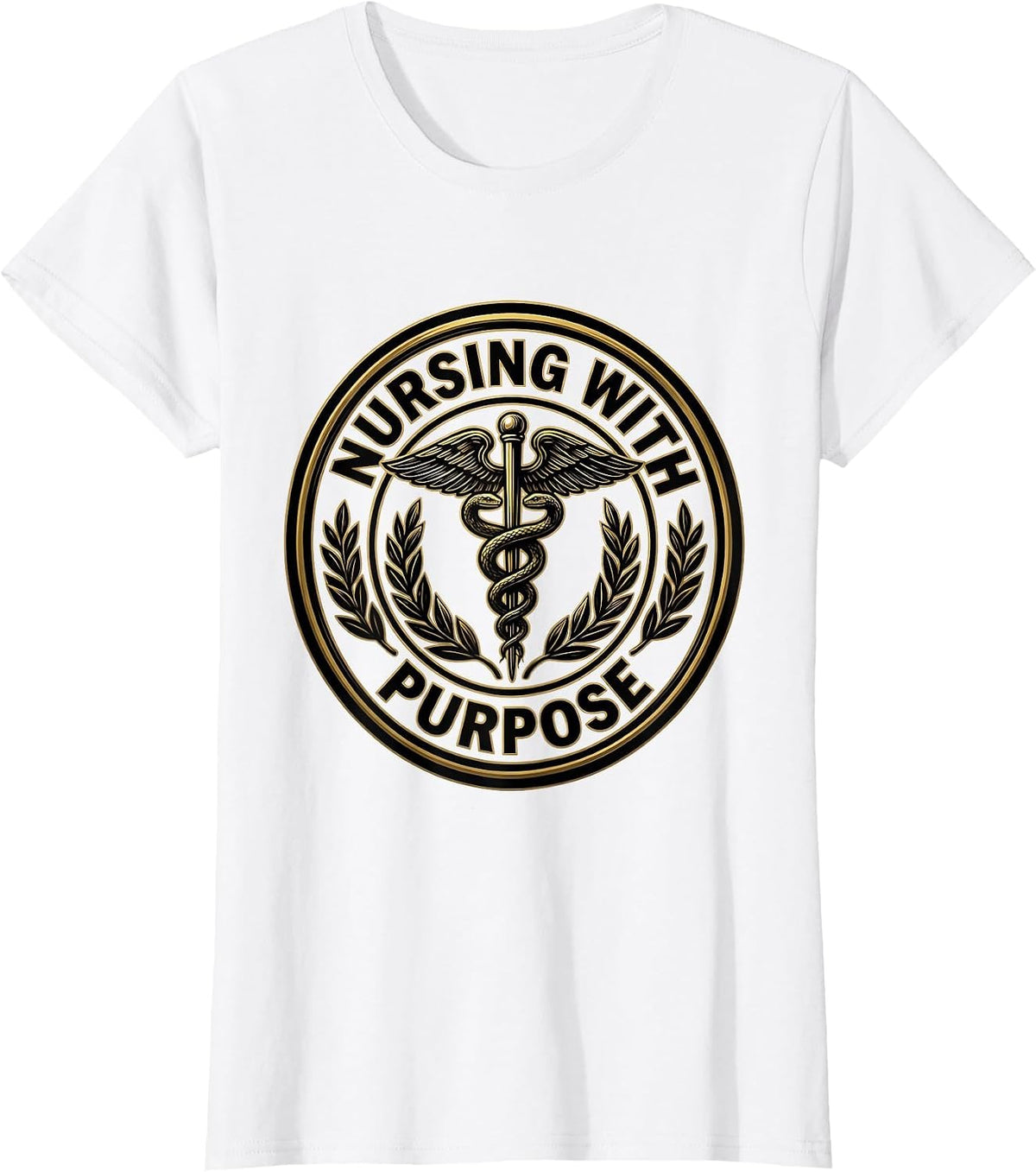 Nursing With Purpose Dedicated Nurse Design T-Shirt - White