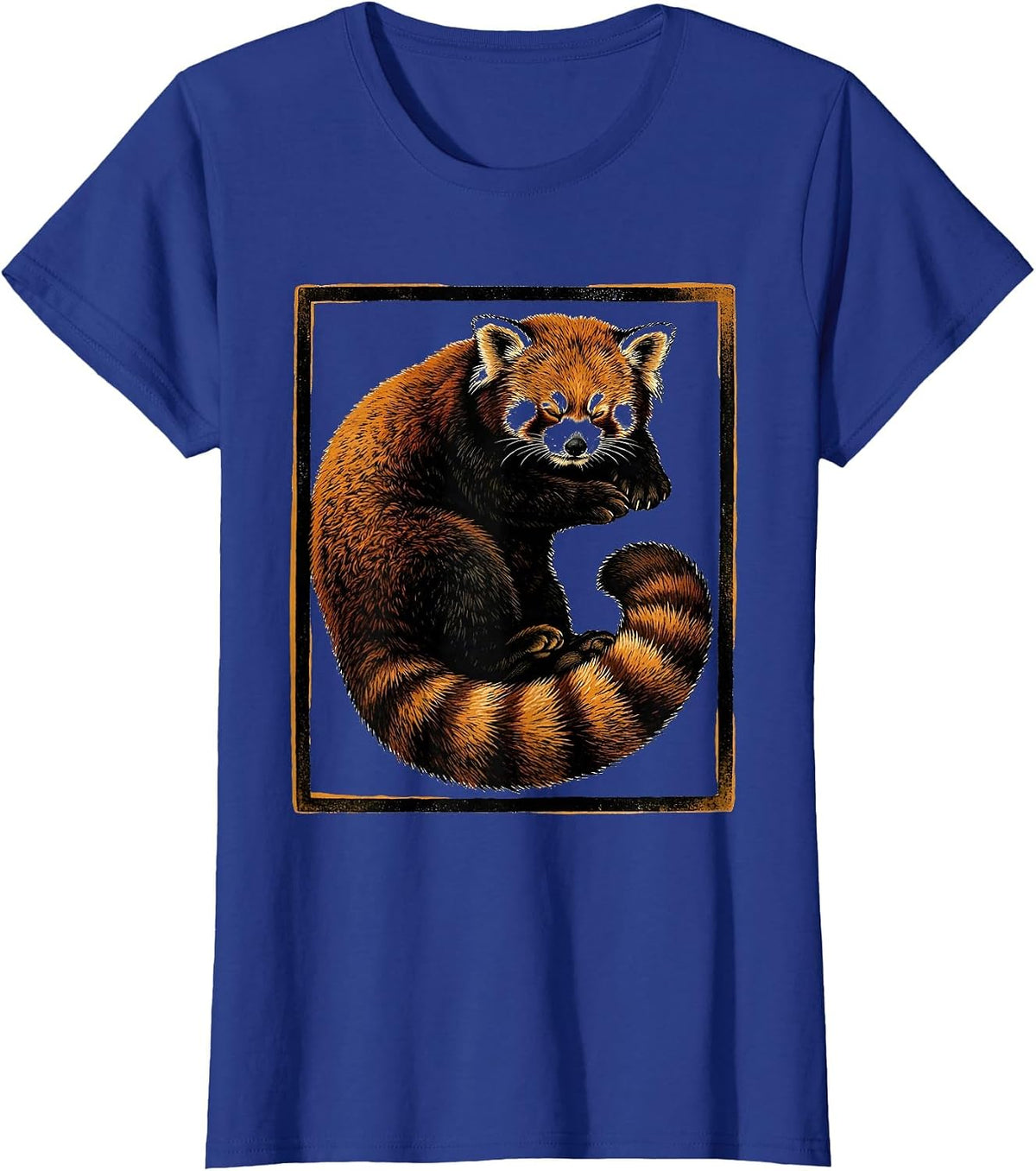 Women's Red Panda Sleepshirt Cute Humor Animal Lover Lounge T-Shirt - Royal Blue