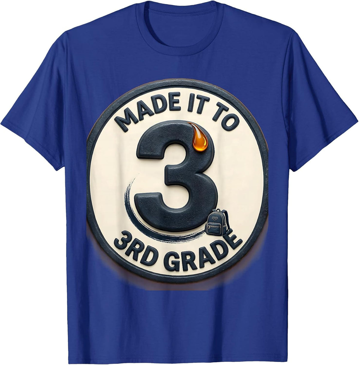 Men's Made It To 3rd Grade Groovy Back To School First Day T-Shirt - Royal Blue