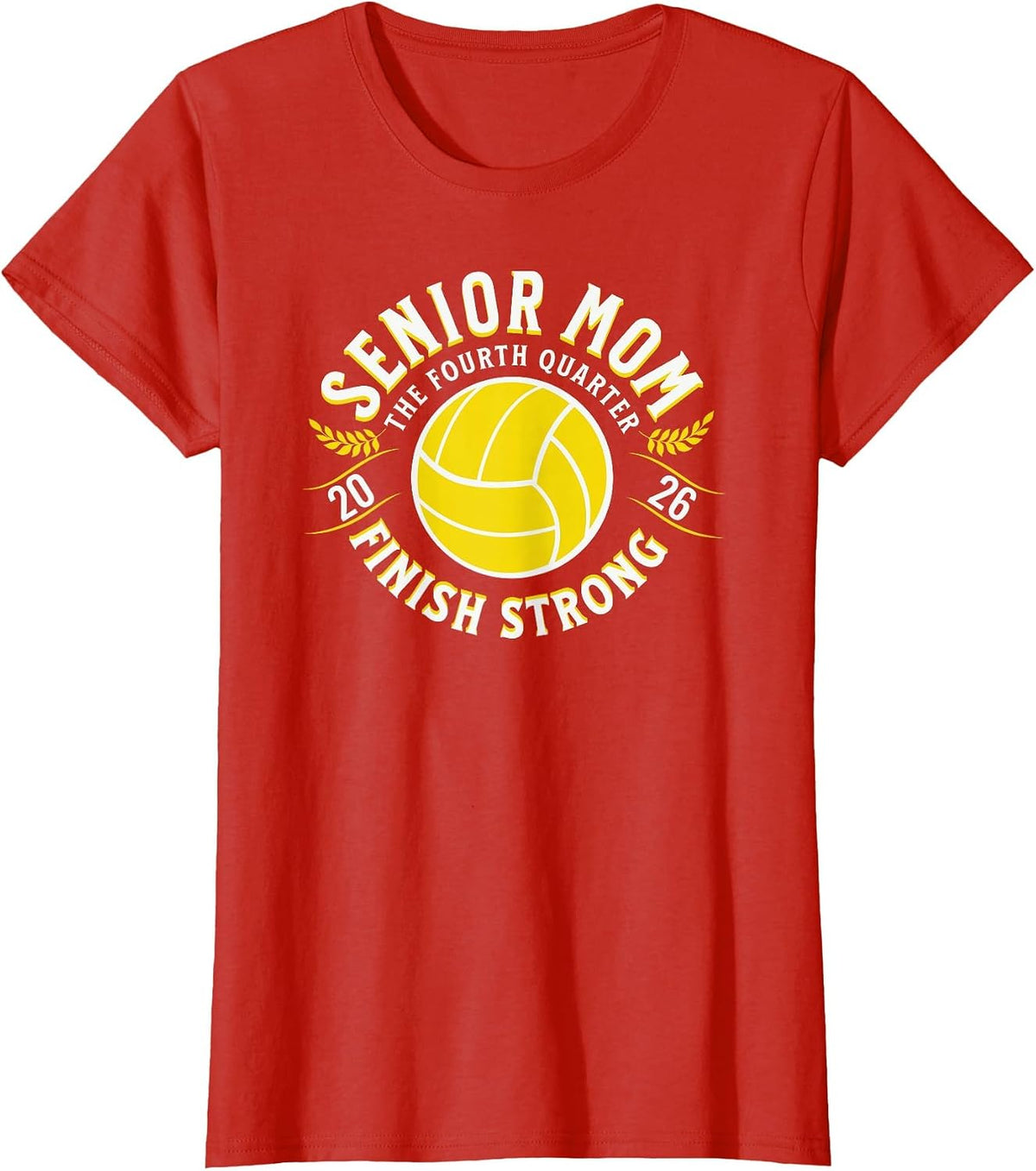 Waterpolo Senior Mom 2026 The Fourth Quarter T-Shirt - Red