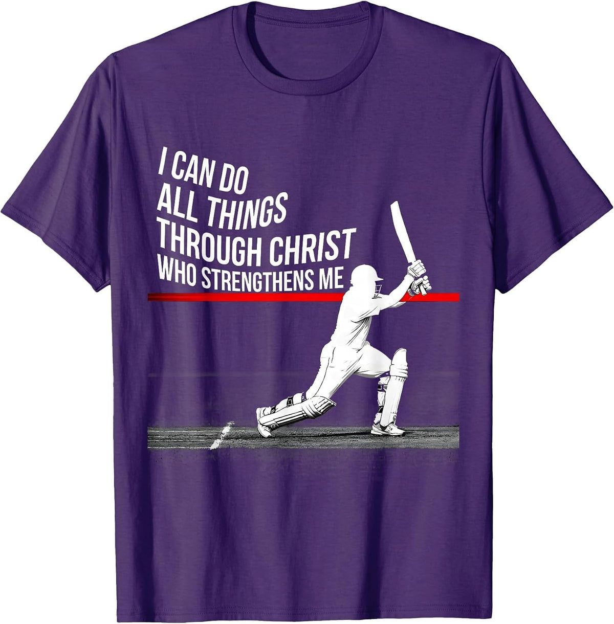 I Can Do All Things Through Christ Who Strengthens Me T-Shirt - Purple