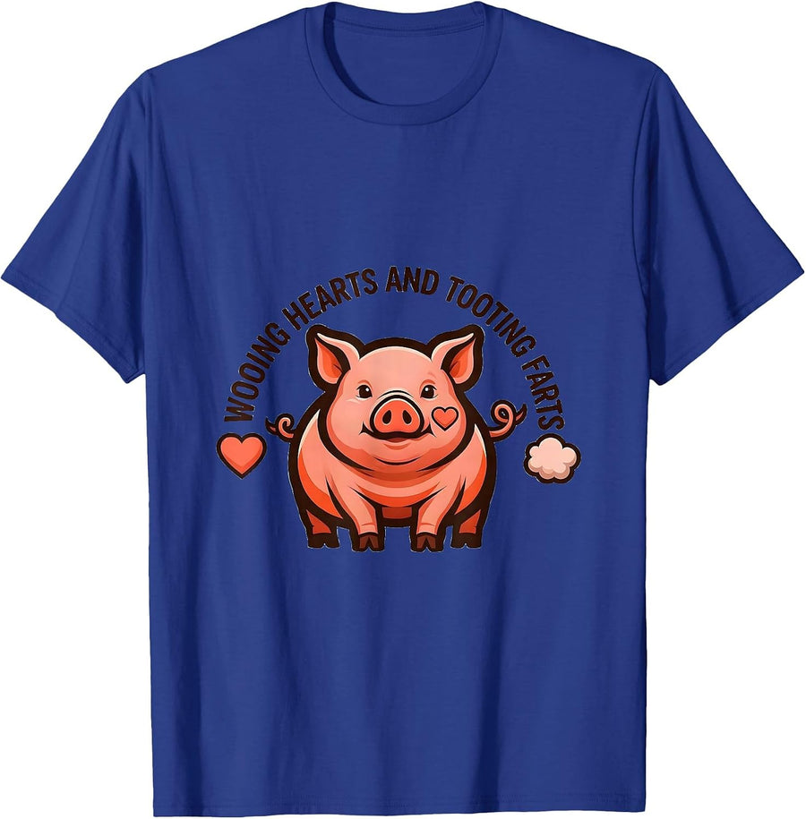 Wooing Hearts And Tooting Farts Funny Pet Lover Gift T-Shirt - Royal Blue