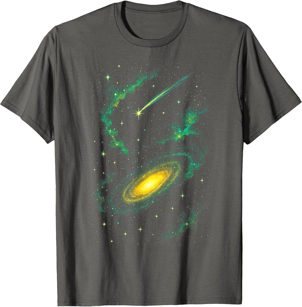 Cosmos Stars Universe Nebula Space Celestial T-Shirt - Asphalt Grey