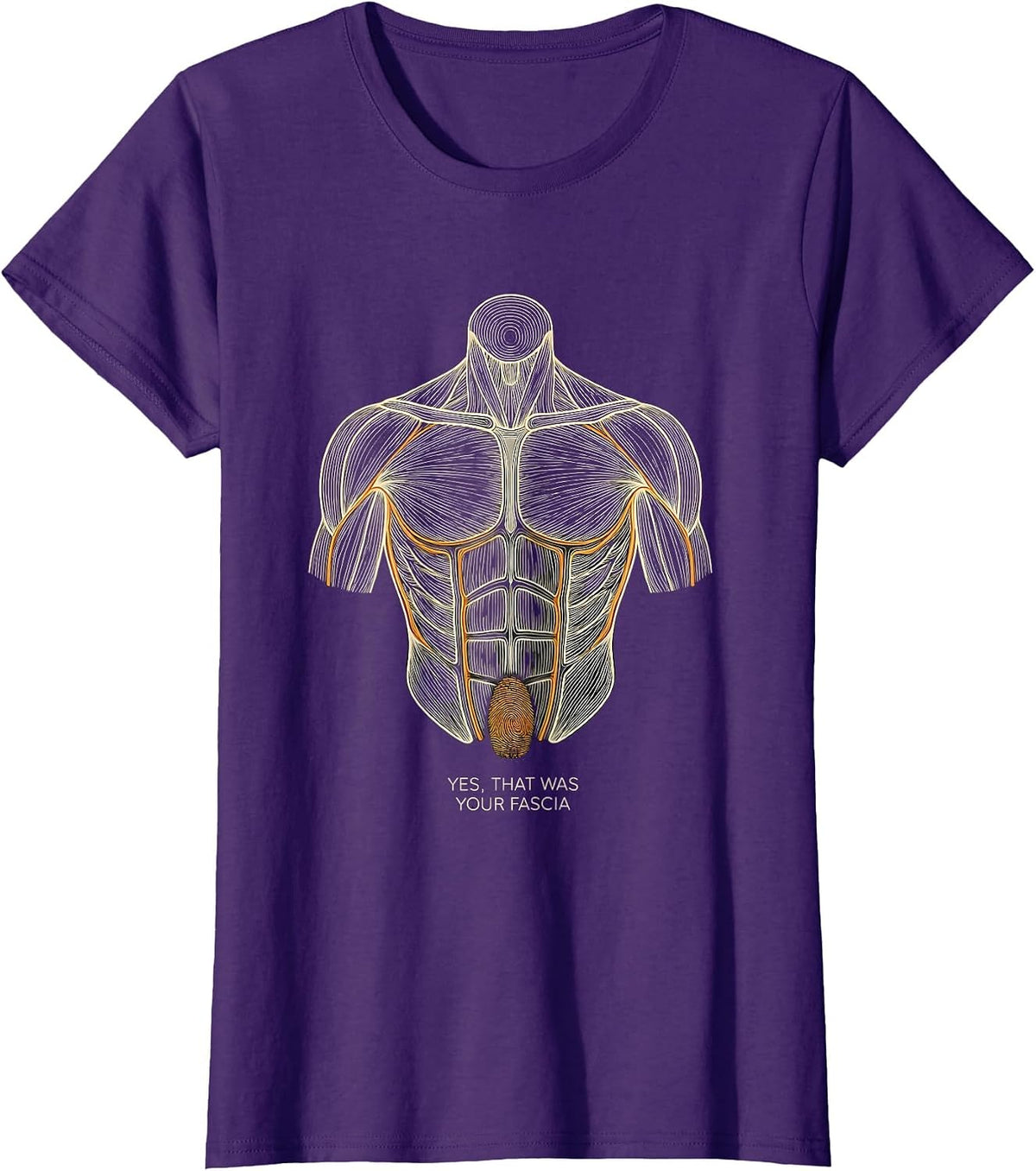 Women's Yes, That Was Your Fascia Topographic Contour Massage T-Shirt - Purple