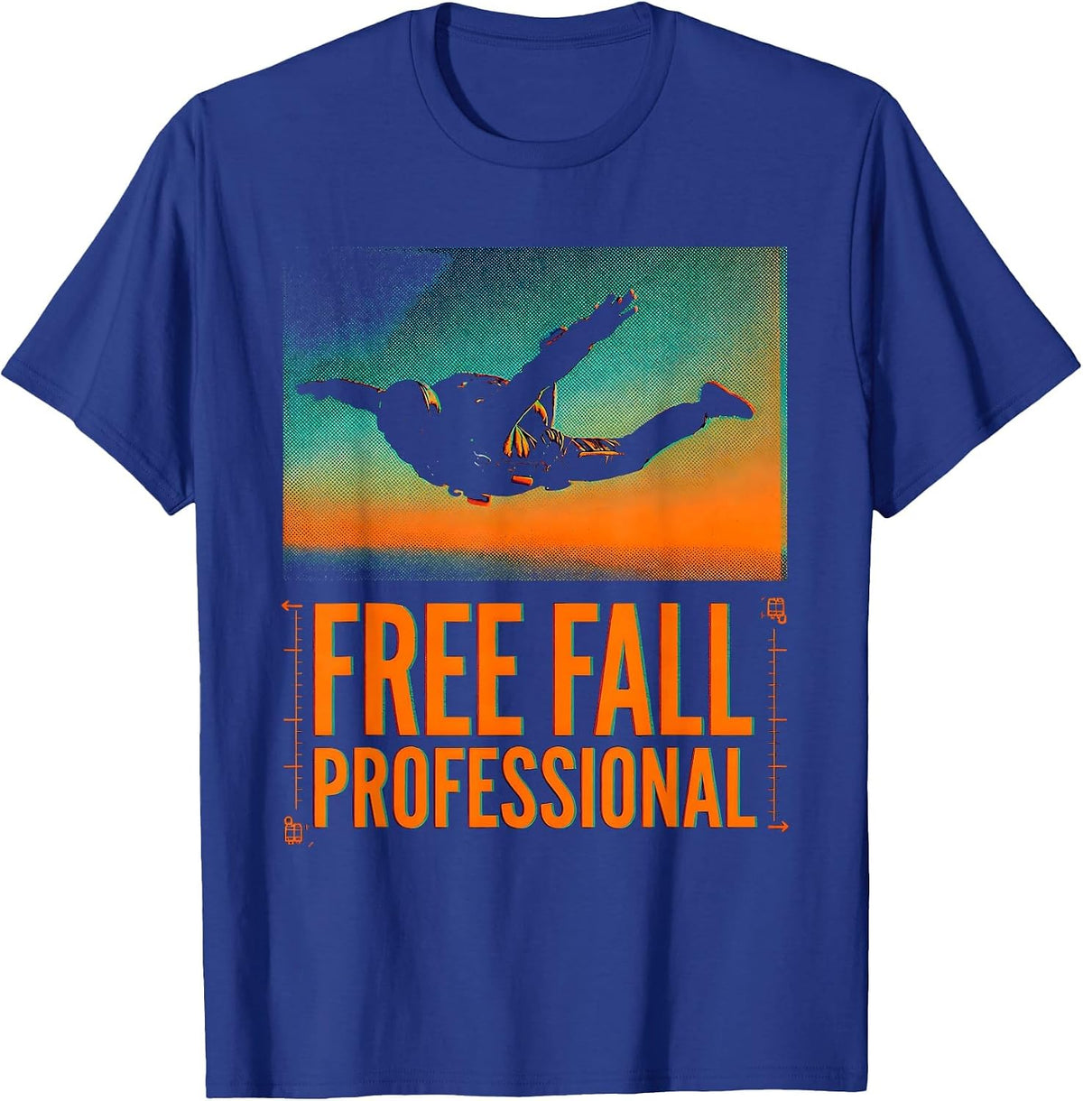 Free Fall Professional Funny Skydiving Skydive Lover T-Shirt - Royal Blue