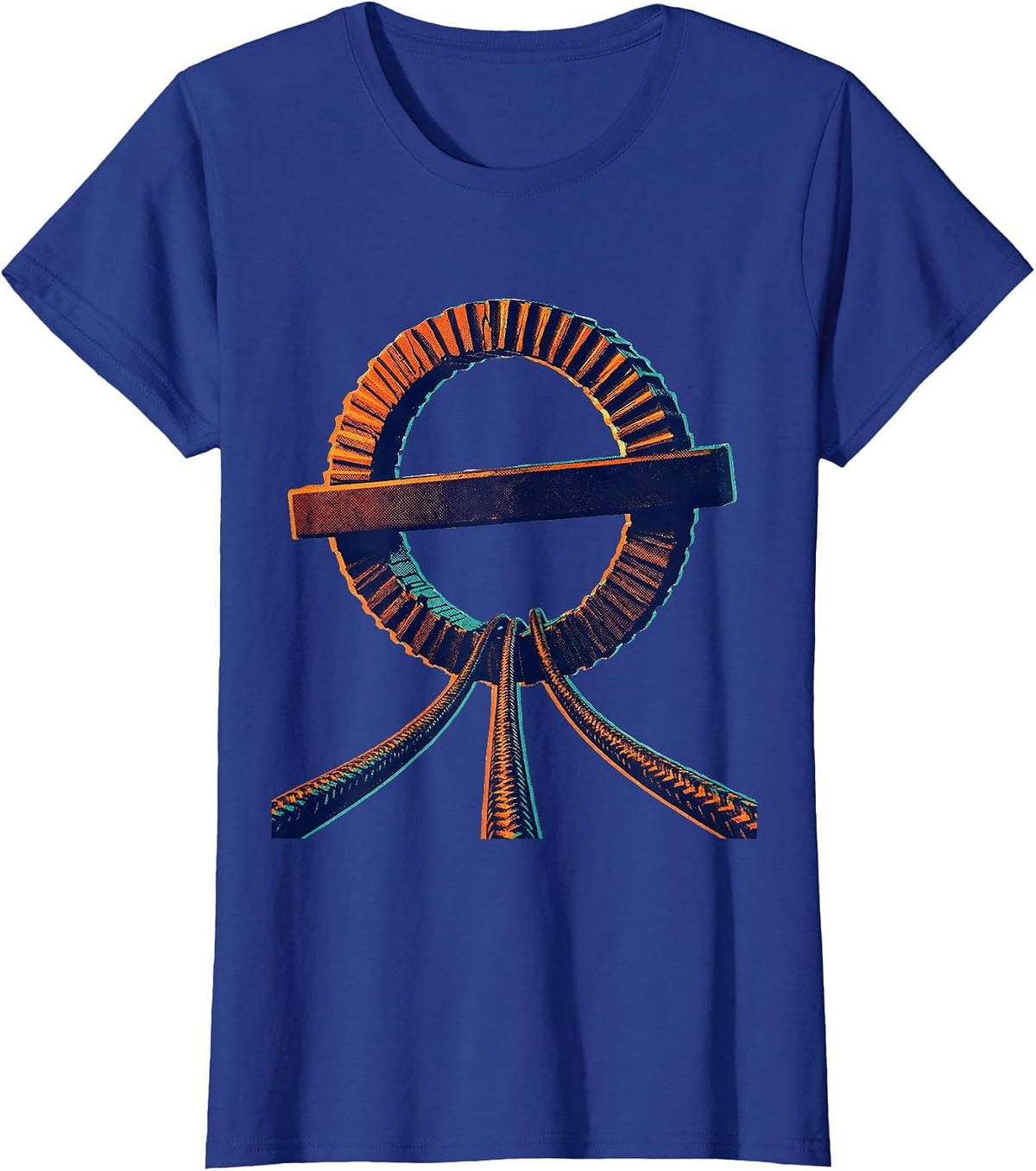Women's Loading Ring Tech Support Sarcastic IT Humor T-Shirt - Royal Blue